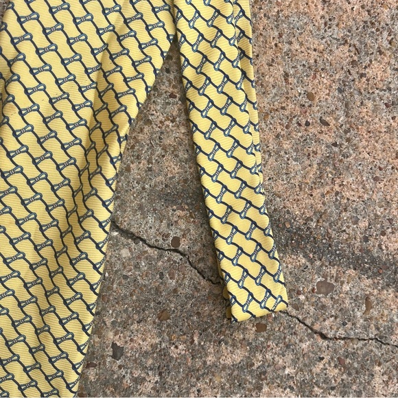 Dior Yellow Patterned Men's Tie - Picture 4 of 4
